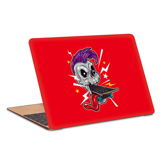 Skull Punk Skateboard Minimal Artwork Laptop Skin