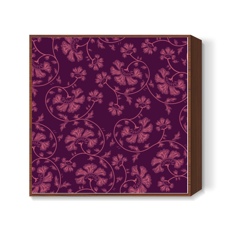 Floral - Purple - Square - Art Print Square Art Prints