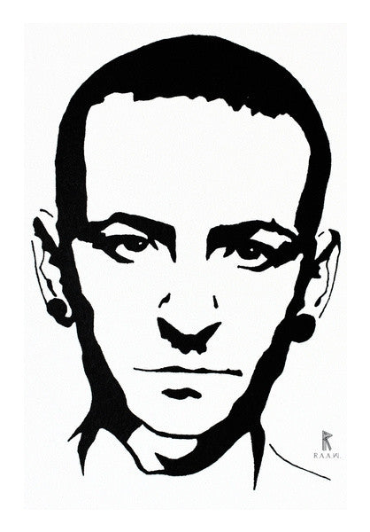 Chester Bennington Ink Wall Art