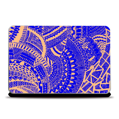 Laptop Skins, Peachy-blue doodle laptopskin