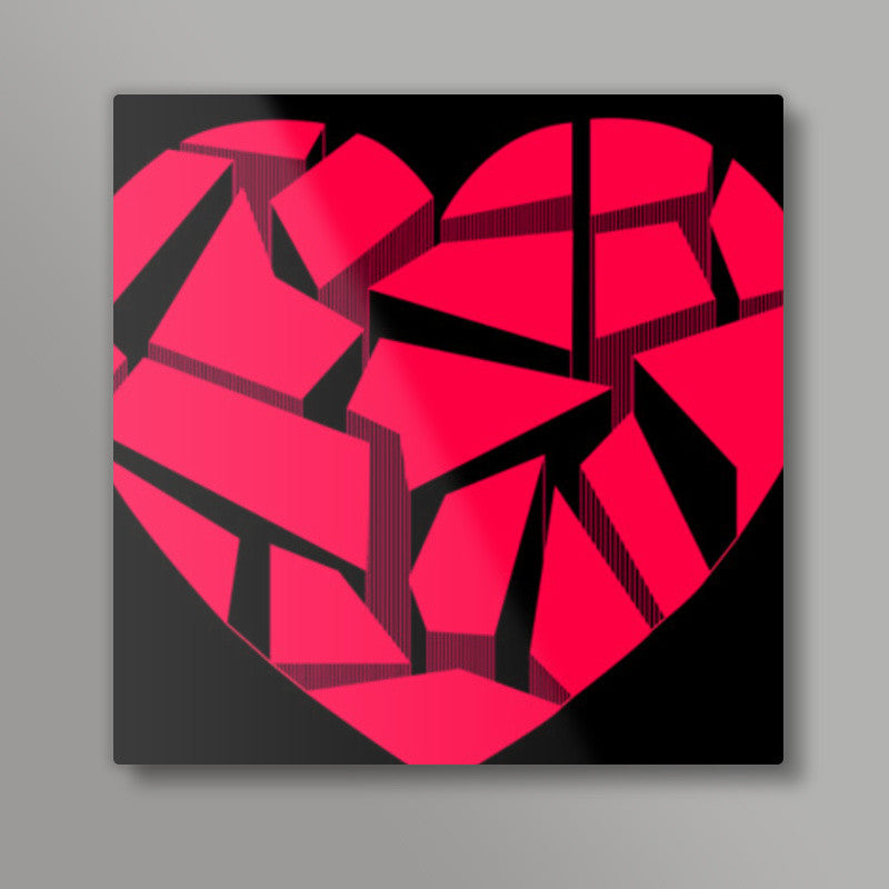 Tectonic Heart ! Square Art Prints