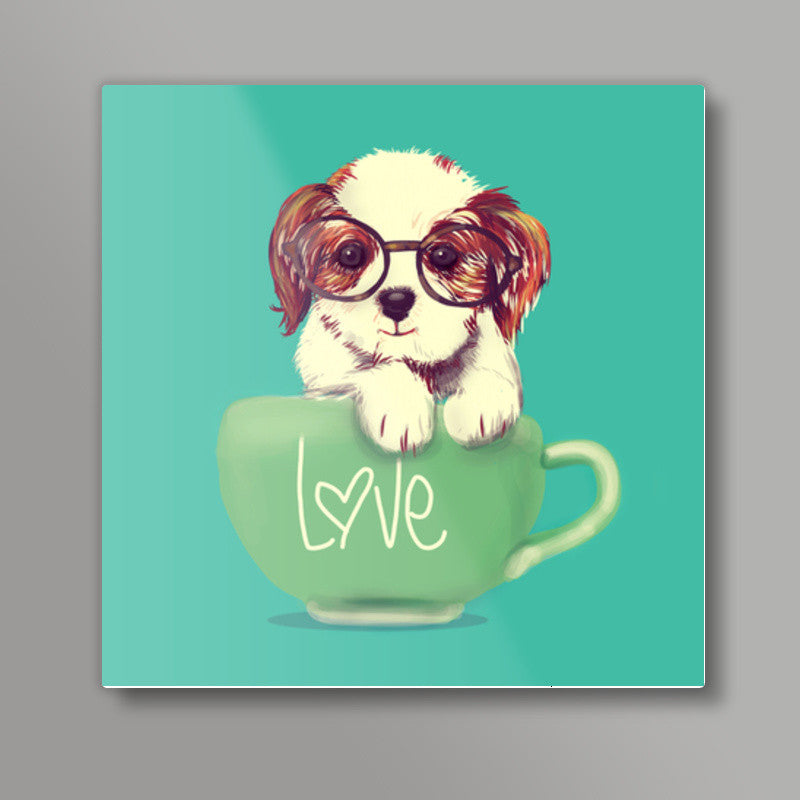 doggie Square Art Prints