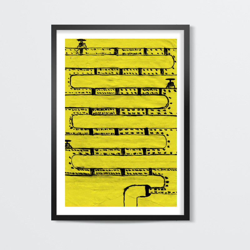Pipeline Yellow Wall Art