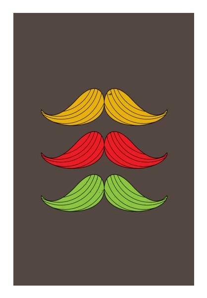 PosterGully Specials, Colorful Mustache Wall Art