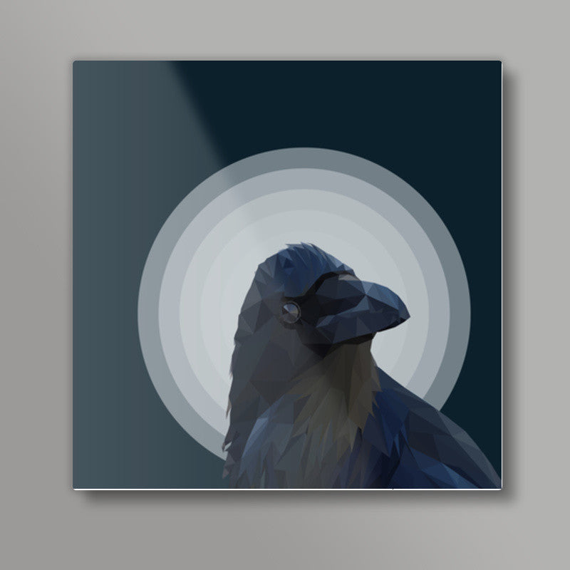 Night Crow Square Art Prints