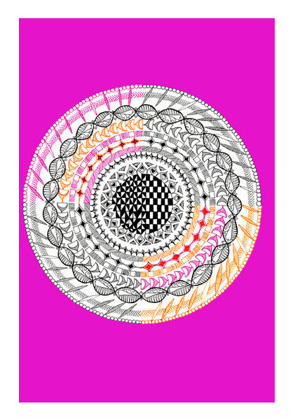 Colourful Geometric Mandala Art PosterGully Specials