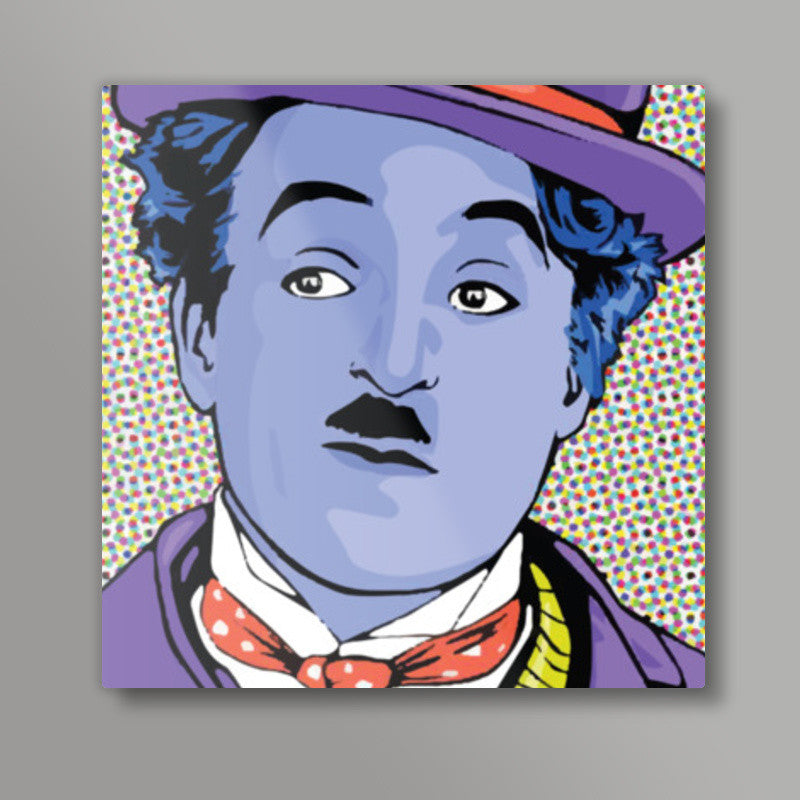 Charlie Chaplin Minimal Design Square Art Prints