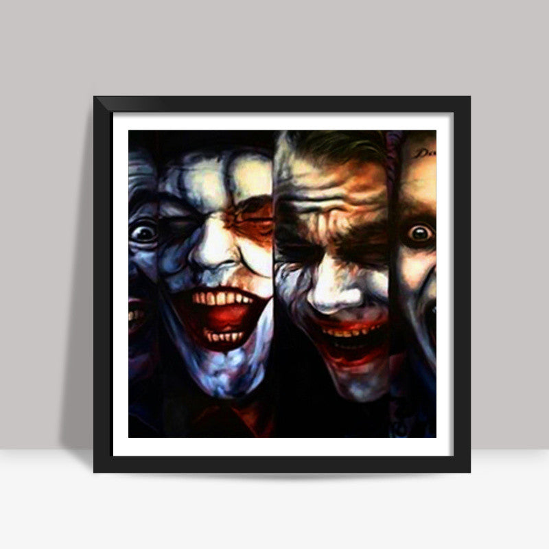 joker batman gotham dark knight Square Art Prints