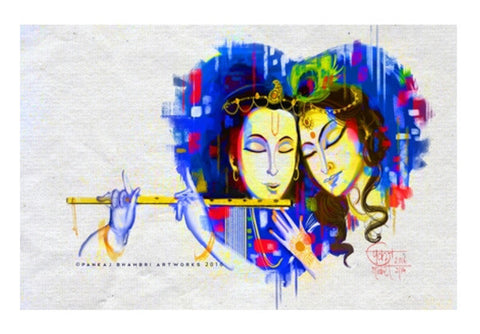 Radhe Krishna Wall Art