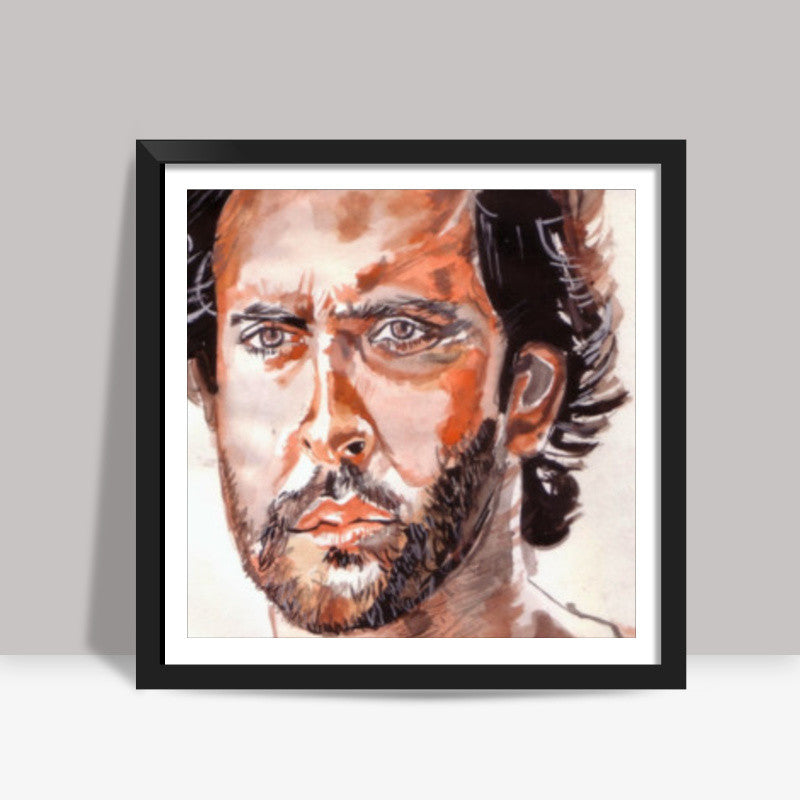 Hrithik Roshan is arguably the most handsome superstar Square Art Prints