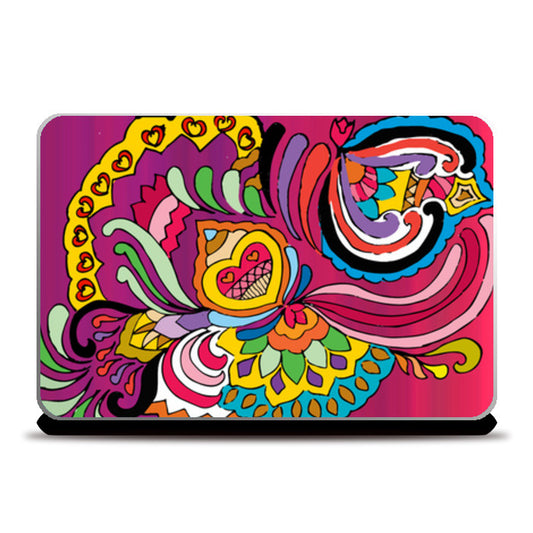 Flower Doodle Design Laptop Skins