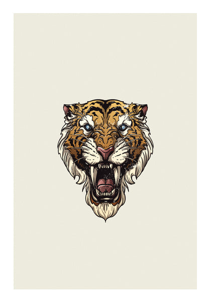 Saber Toothed Tiger Wall Art