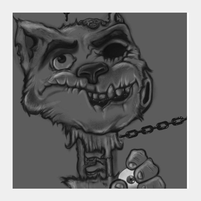 Square Art Prints, Zombie Cat Square Art Prints