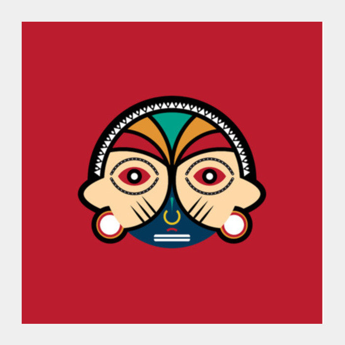 Round Tribal Mask Art Prints PosterGully Specials