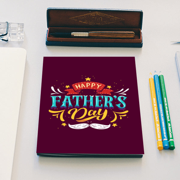 Happy Fathers Day Multi color Illustration | #Fathers Day Special Notebook
