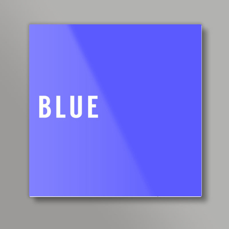 Blue Minimal Typography Square Art Prints