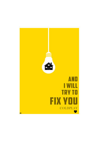 COLDPLAY- I WILL TRY TO FIX YOU Wall Art