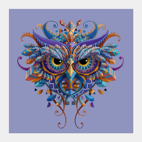 Owl Tribe Genius Square Art Prints