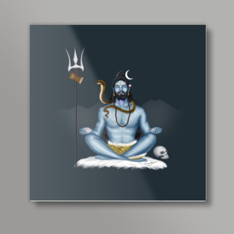 Shankar The Destroyer Square Art Prints