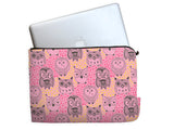 Childish Pattern With Funny Owl Pattern Laptop Sleeve