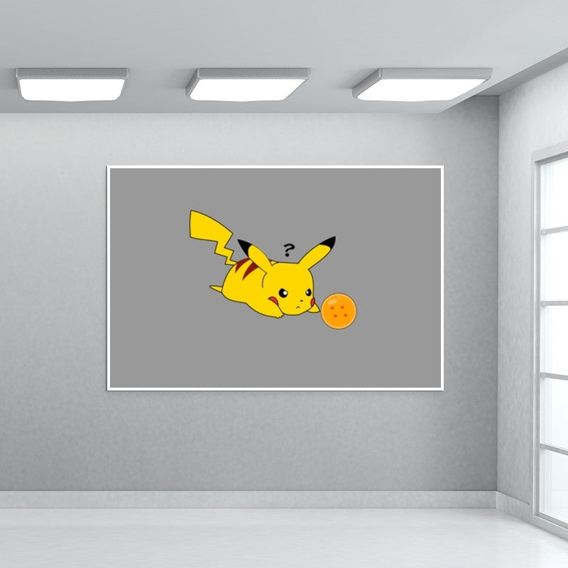 Pikachu Pokemon Dragon Ball z Mash Wall Art