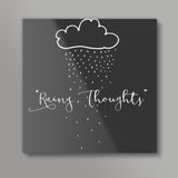 Rainy thoughts Square Art Prints
