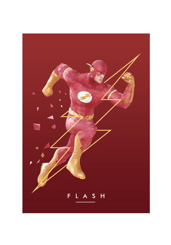 Flash Low Poly  Wall Art