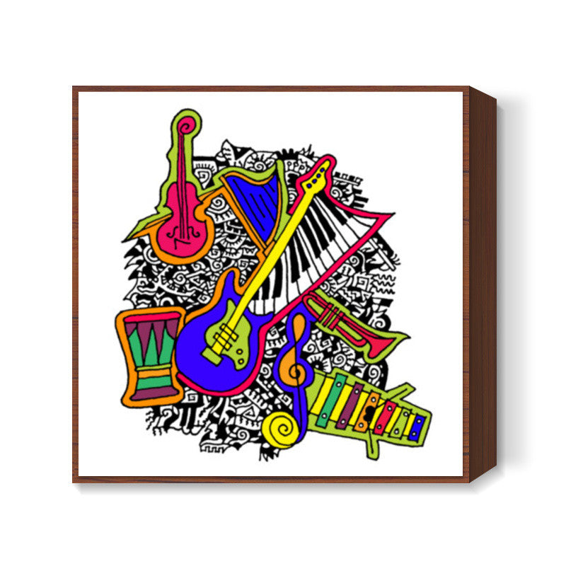 MusicLove Zenscrawl Square Art Prints