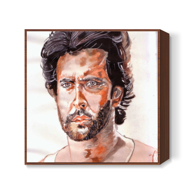 Hrithik Roshan is arguably the most handsome superstar Square Art Prints