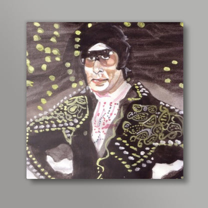 Bollywood superstar Amitabh Bachchan lent great energy to the song Saara Zamana, Haseeno ka Deewana Square Art Prints