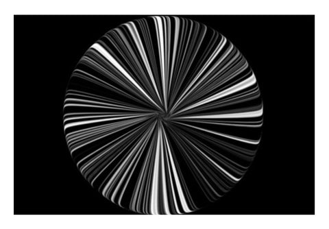 Black And White Pinwheel Digital Psychedelic Background Wall Art