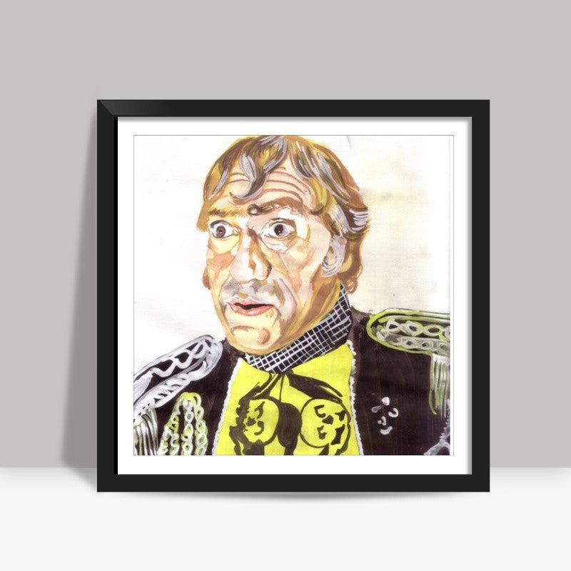 Bollywood actor Amrish Puri is the villain most dreaded! Square Art Prints