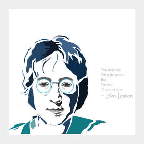 Square Art Prints, John Lennon Square Art Prints