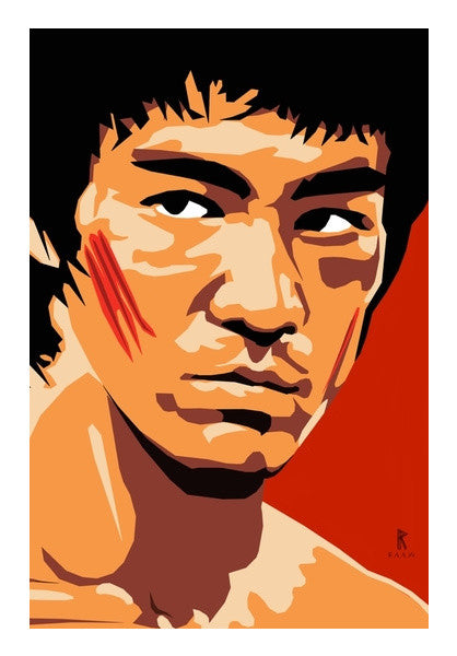 Bruce Lee Vector Art Wall Art