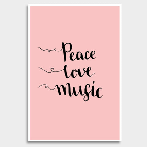 Peace Love Music Giant Poster