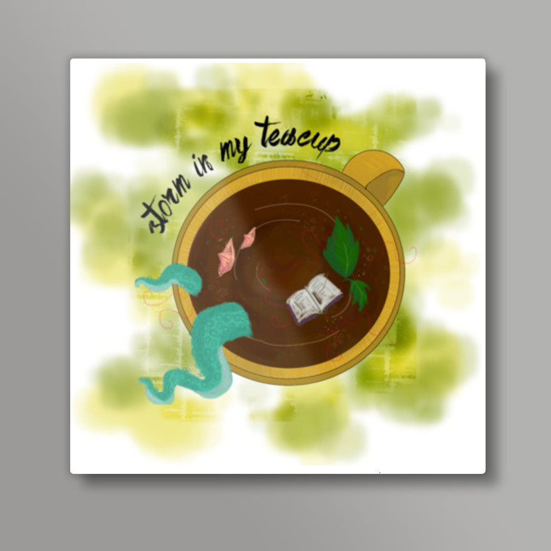 Storm in my Teacup Square Art Prints