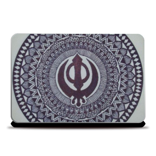 Laptop Skins, Sikh Khanda Mandala Laptop Skin | Jasmine Kaur Lotey, - PosterGully