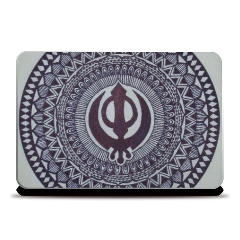 Laptop Skins, Sikh Khanda Mandala Laptop Skin | Jasmine Kaur Lotey, - PosterGully