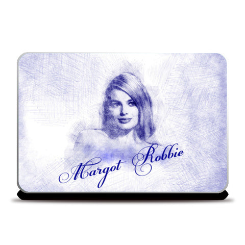 Margot Robbie pen sketch Laptop Skins