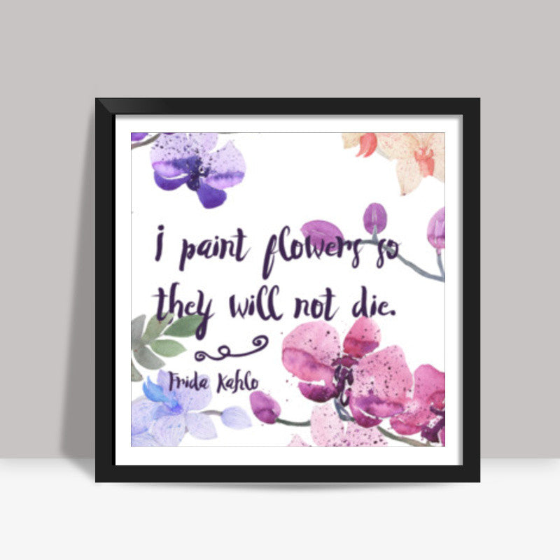 Paint Flowers Square Art Prints