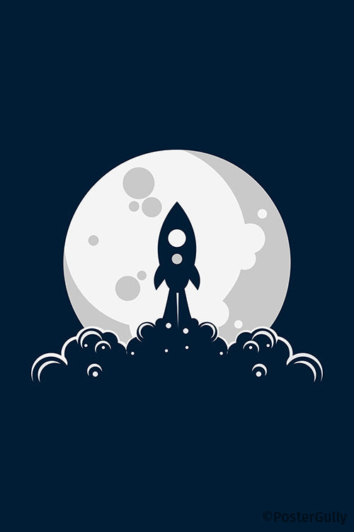 Rocket Moon Launch Artwork