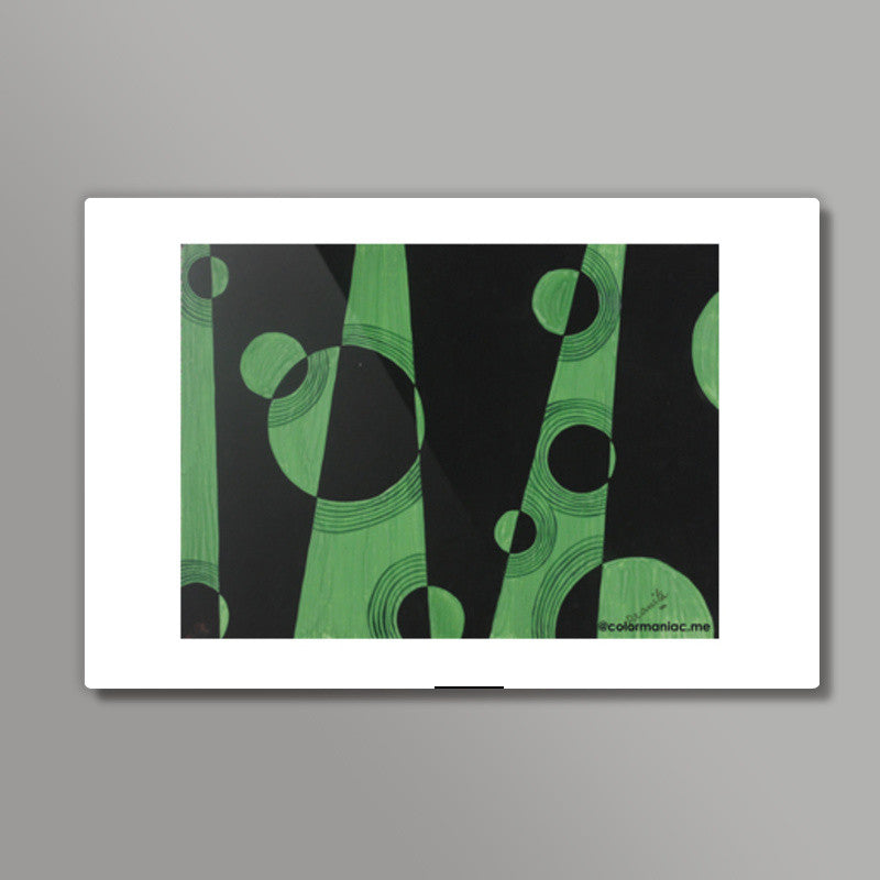 Abstract Green and Black Wall Art
