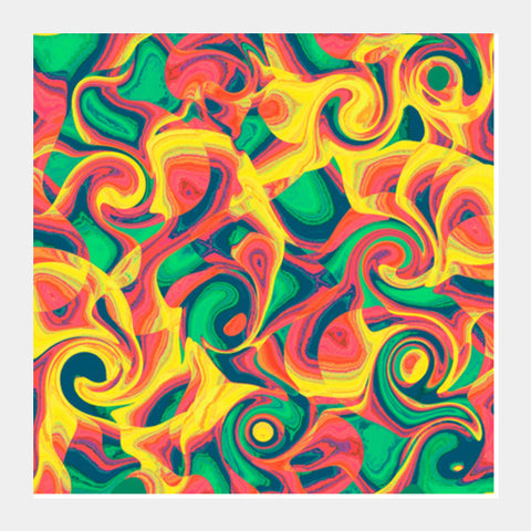 Abstract Swirls Square Art Prints
