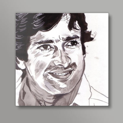 I smile, therefore I am, says Shashi Kapoor Square Art Prints
