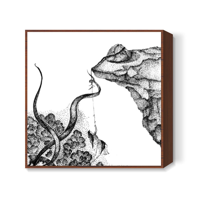 The Falling Lady Shall Rise Square Art Prints