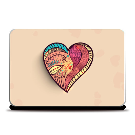 Heart Shape Unique Art Laptop Skins