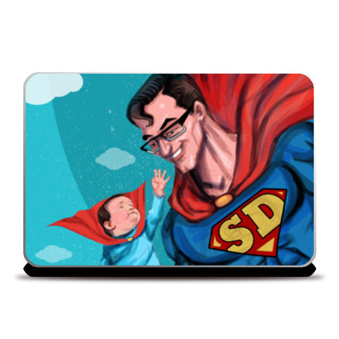 My Dad is Superman - Happy Fathers Day Laptop Skins