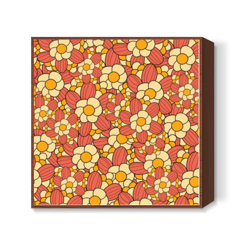 Flowers Pattern Square Art Prints