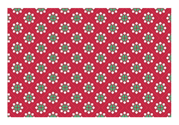 Abstract Red And Green Pattern Art PosterGully Specials