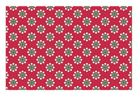 Abstract red and green pattern Wall Art